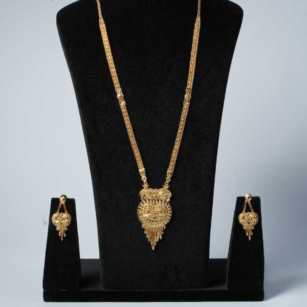 Traditional 1 Gram Gold Necklace Set