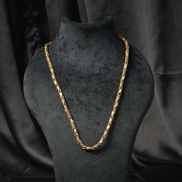1 Gram Gold Plated Classic Rope Chain For Men